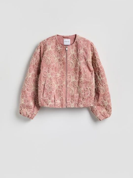 Foto del prodotto Reserved - Giacca bomber con dettaglio ricamato - rosa cipria