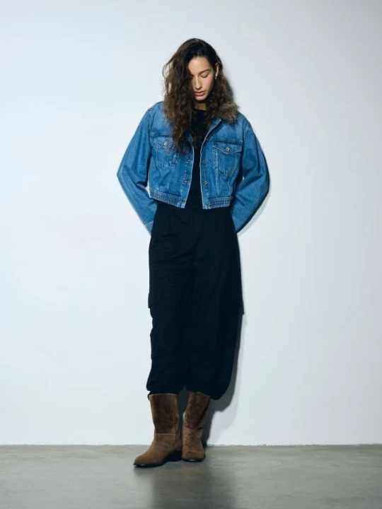 Foto del prodotto Reserved - Giacca di jeans con colletto staccabile - blu