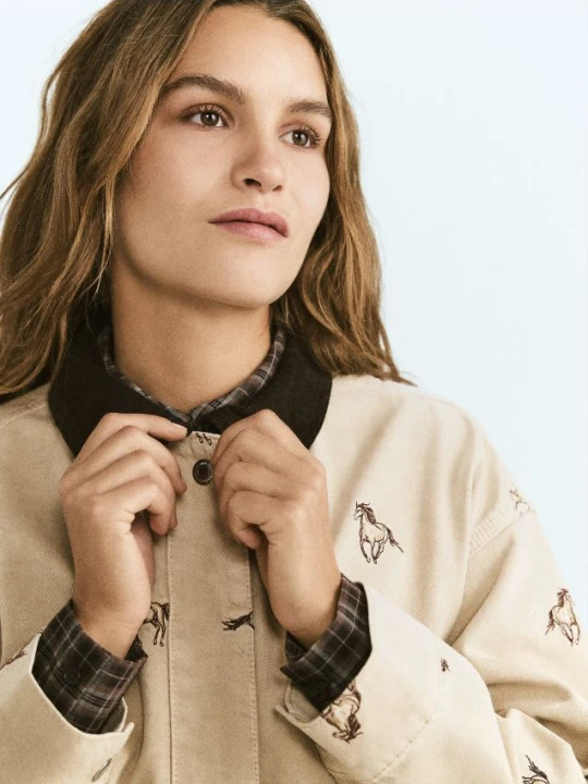 Foto del prodotto Reserved - Giacca di jeans con ricamo - beige