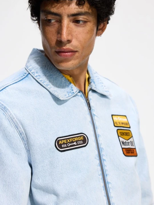 Foto del prodotto Reserved - Giacca di jeans con toppe - blu