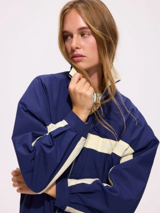 Foto del prodotto Reserved - Giacca in cotone con collo alto - blu scuro