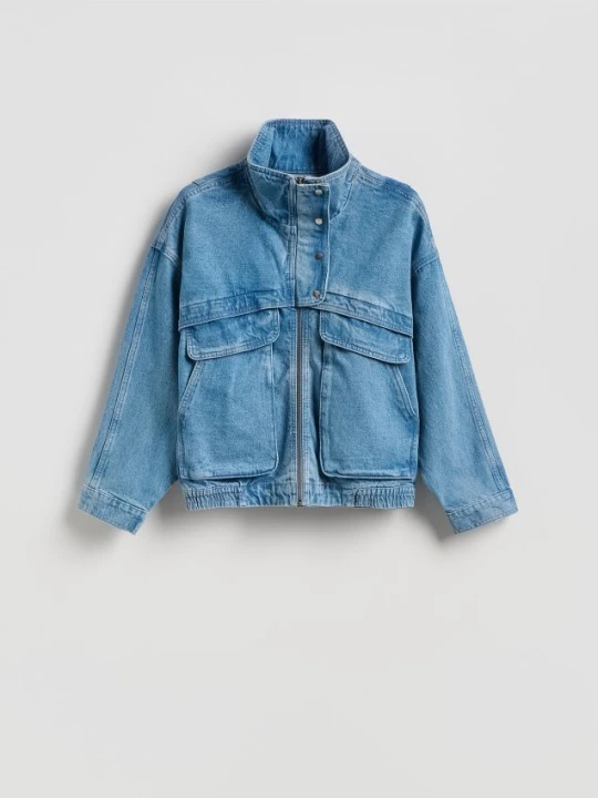 Foto del prodotto Reserved - Giacca in jeans con collo rialzato - blu