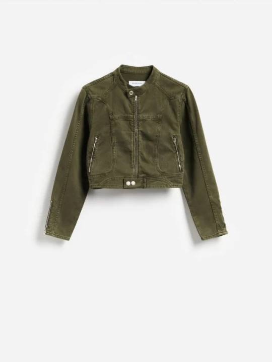 Foto del prodotto Reserved - Giacca in jeans con collo rialzato - verde