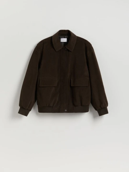 Foto del prodotto Reserved - Giacca oversize scamosciata - marrone scuro