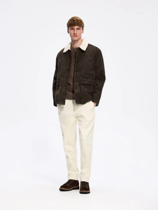 Foto del prodotto Reserved - Giacca sherpa in denim - marrone