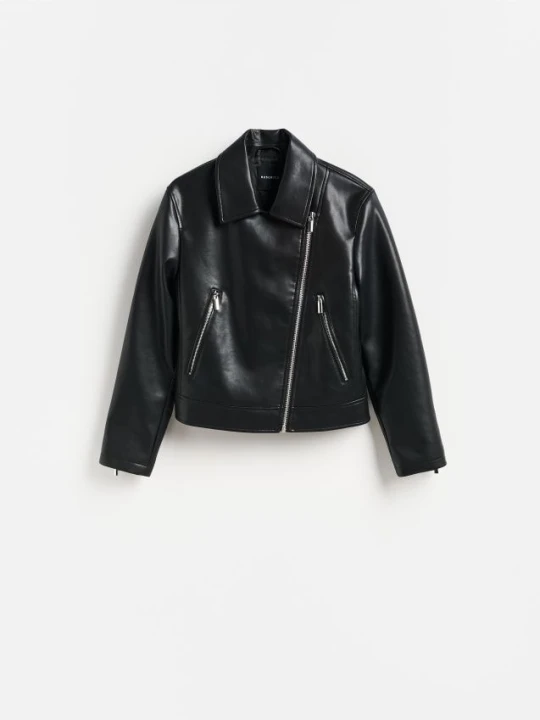 Foto del prodotto Reserved - Giacca stile biker in ecopelle - nero