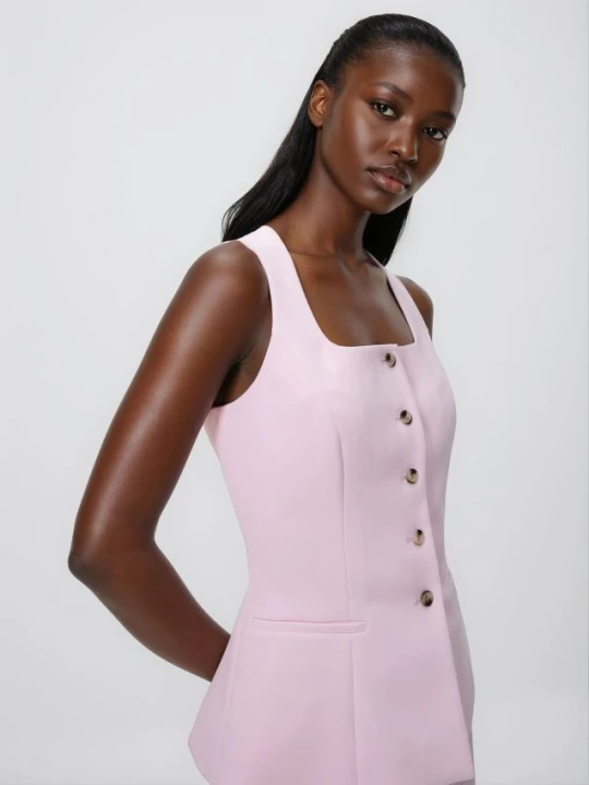 Foto del prodotto Reserved - Gilet con scollo quadrato - rosa