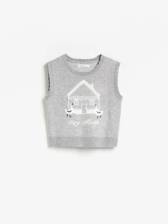 Foto del prodotto Reserved - Gilet in maglia con viscosa - grigio chiaro