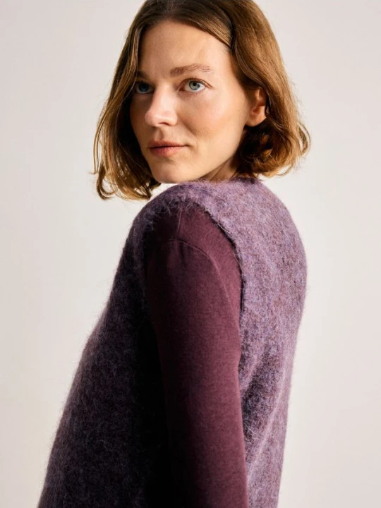 Foto del prodotto Reserved - Gilet lavorato a maglia con lana di alpaca - bordeaux