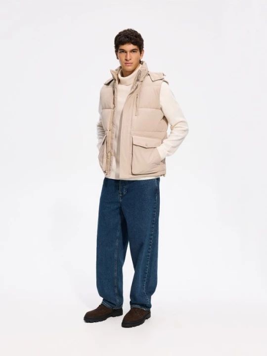 Foto del prodotto Reserved - Gilet trapuntato con cappuccio - beige