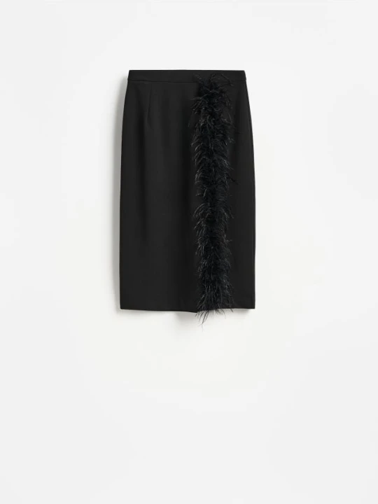 Foto del prodotto Reserved - Gonna midi con piume - nero