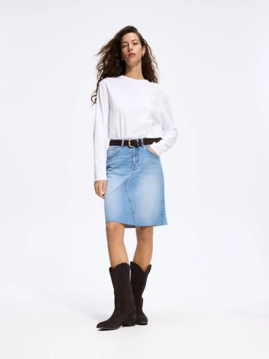 Foto del prodotto Reserved - Gonna midi in denim - blu