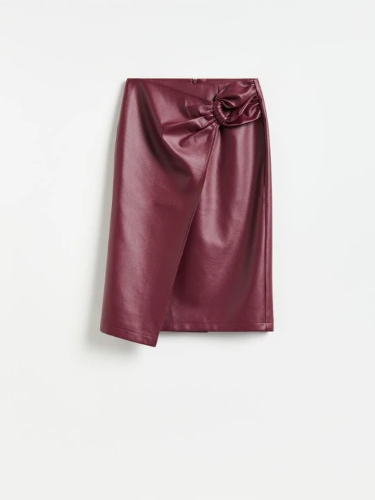 Foto del prodotto Reserved - Gonna midi in eco pelle - bordeaux