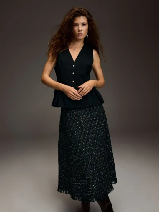 Foto del prodotto Reserved - Gonna midi in tweed - multicolore