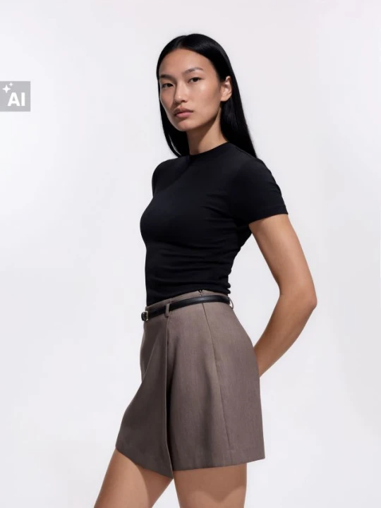 Foto del prodotto Reserved - Gonna pantalone con cintura - beige