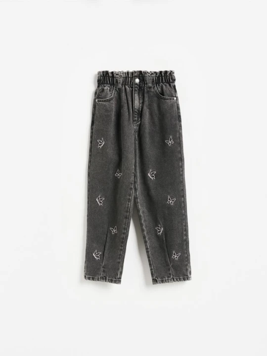 Foto del prodotto Reserved - Jeans baggy con dettagli ricamati - grigio