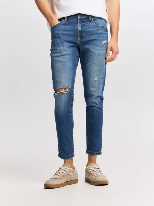 Foto del prodotto Reserved - Jeans skinny con strappi - blu