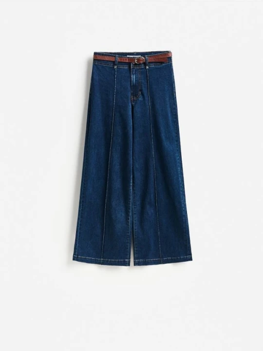 Foto del prodotto Reserved - Jeans wide leg con cintura - blu scuro