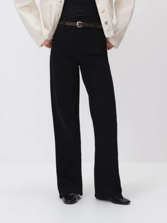 Foto del prodotto Reserved - Jeans wide leg con cintura - nero