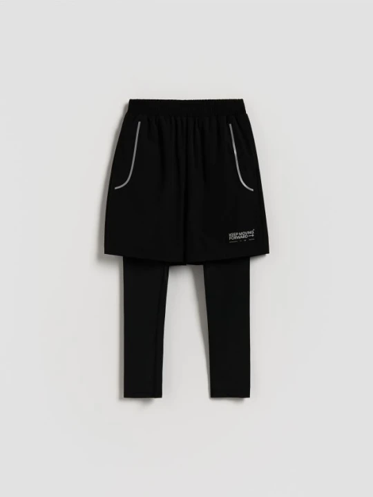 Foto del prodotto Reserved - Leggings sportivi con pantaloncini - nero