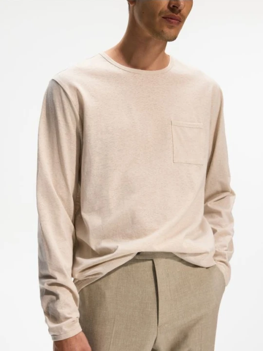 Foto del prodotto Reserved - Longsleeve regular con lino - beige