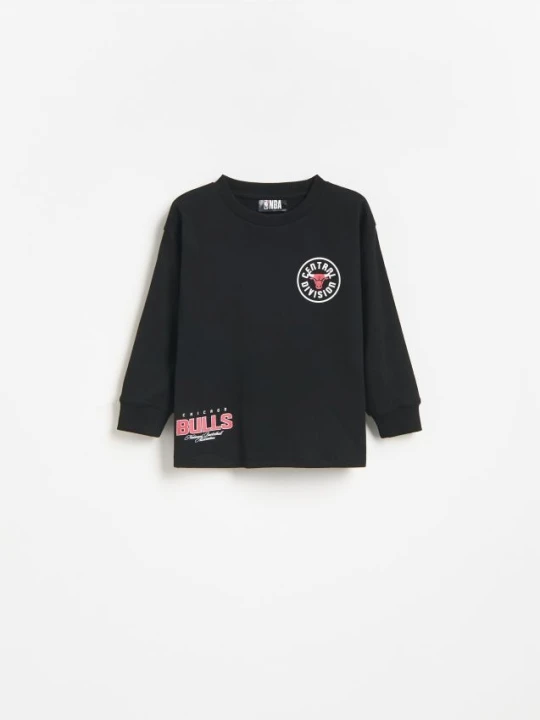 Foto del prodotto Reserved - Maglia a maniche lunghe Chicago Bulls NBA - nero