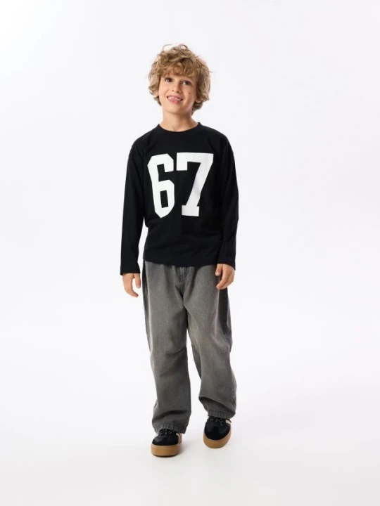 Foto del prodotto Reserved - Maglia a maniche lunghe con stampa 67 - nero