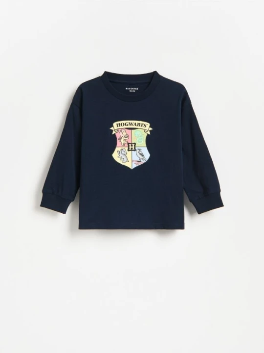 Foto del prodotto Reserved - Maglia a maniche lunghe Harry Potter con cotone - blu scuro