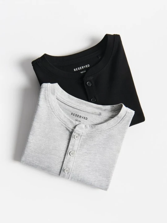 Foto del prodotto Reserved - Maglia a maniche lunghe in cotone 2 pack - nero