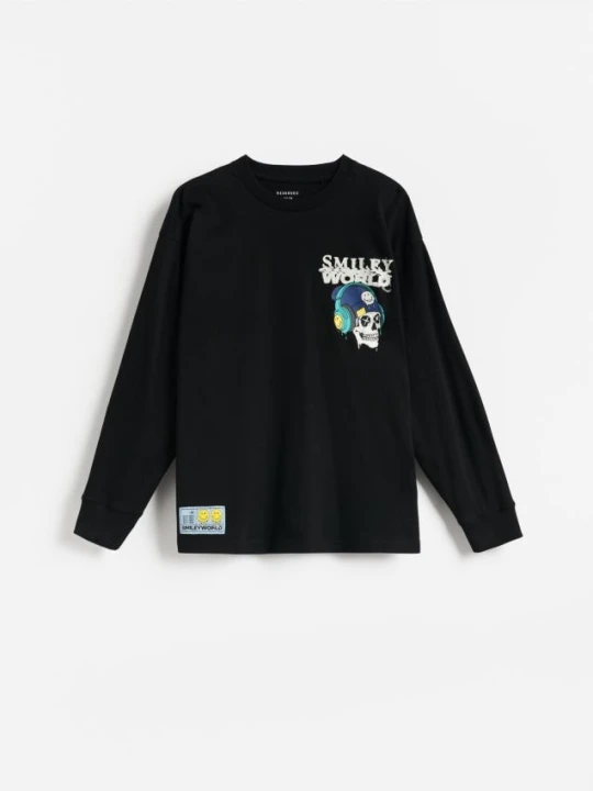 Foto del prodotto Reserved - Maglia a maniche lunghe SmileyWorld® - nero