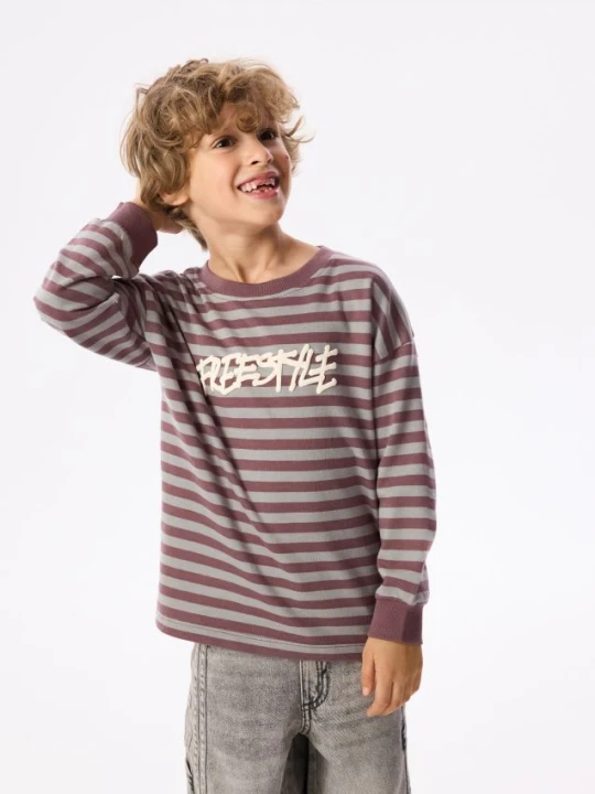 Foto del prodotto Reserved - Maglia a righe in cotone a maniche lunghe - grigio scuro