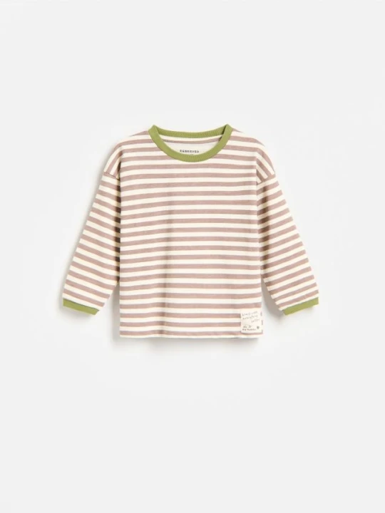 Foto del prodotto Reserved - Maglia a righe in cotone a maniche lunghe - nude