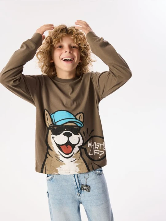 Foto del prodotto Reserved - Maglia in cotone a maniche lunghe - beige