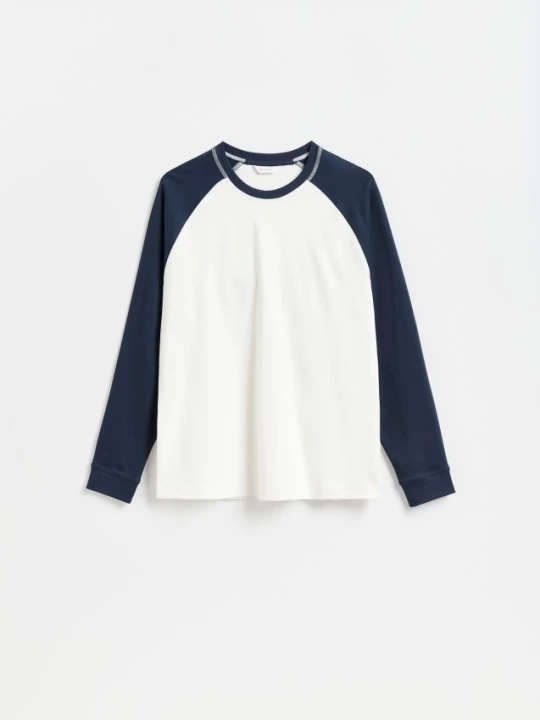 Foto del prodotto Reserved - Maglia in cotone a maniche lunghe - blu scuro