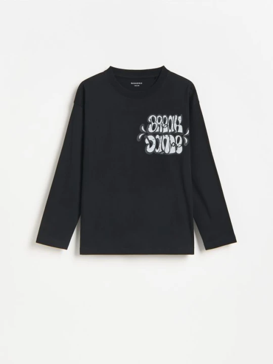 Foto del prodotto Reserved - Maglia in cotone a maniche lunghe - nero