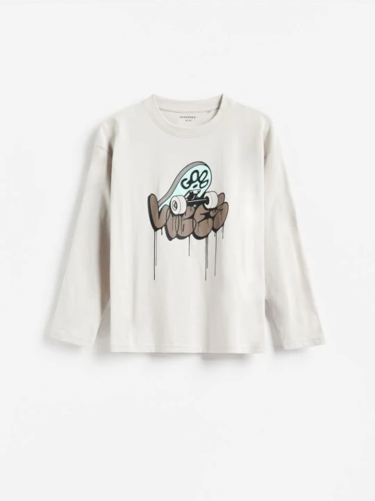 Foto del prodotto Reserved - Maglia in cotone a maniche lunghe - nude