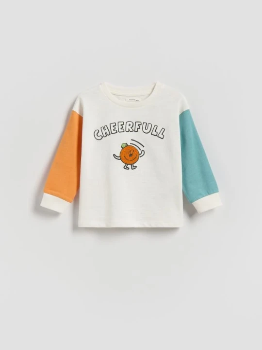 Foto del prodotto Reserved - Maglia in cotone a maniche lunghe - panna