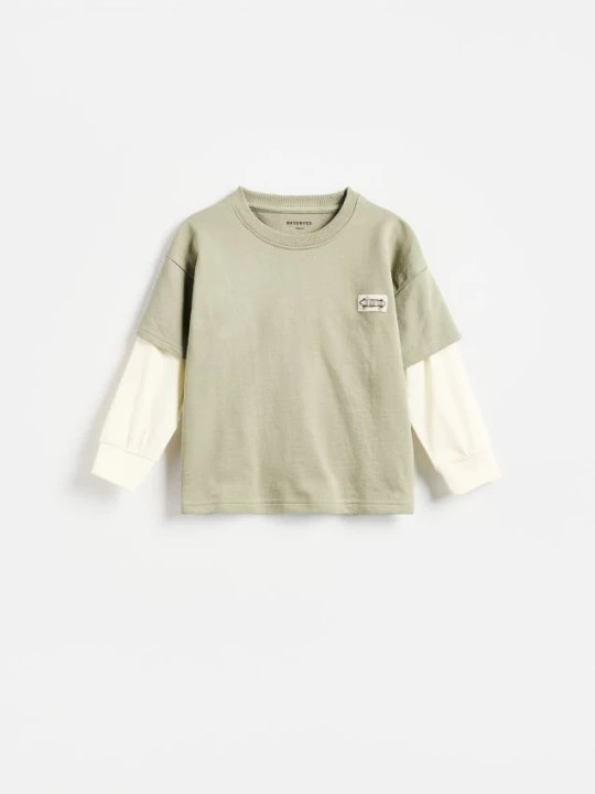 Foto del prodotto Reserved - Maglia in cotone a maniche lunghe - verde oliva chiaro