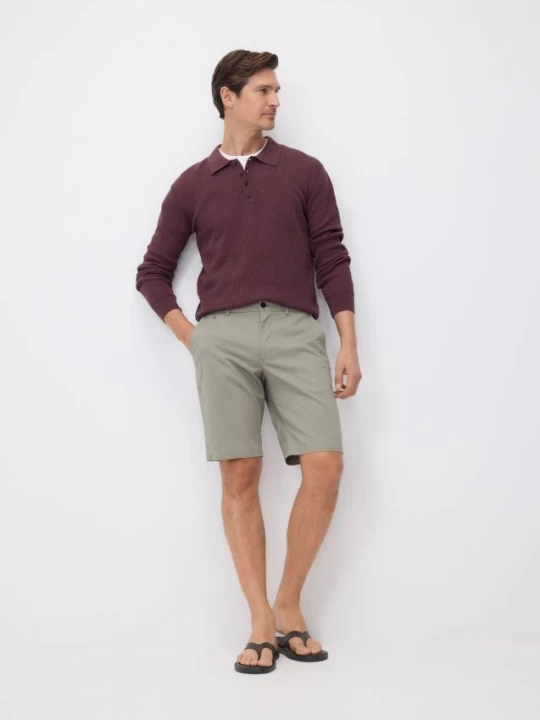 Foto del prodotto Reserved - Maglia polo con lino - bordeaux