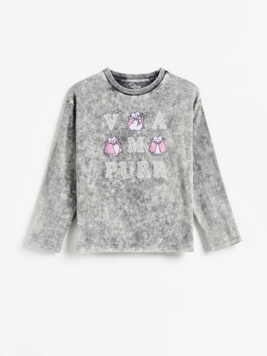Foto del prodotto Reserved - Maglietta a maniche lunghe in cotone Pusheen - grigio scuro
