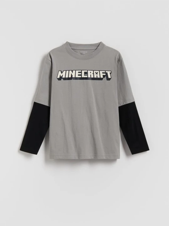 Foto del prodotto Reserved - Maglietta a maniche lunghe Minecraft - grigio scuro