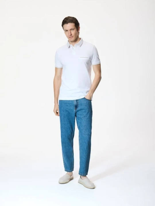 Foto del prodotto Reserved - Maglietta polo slim in cotone - bianco