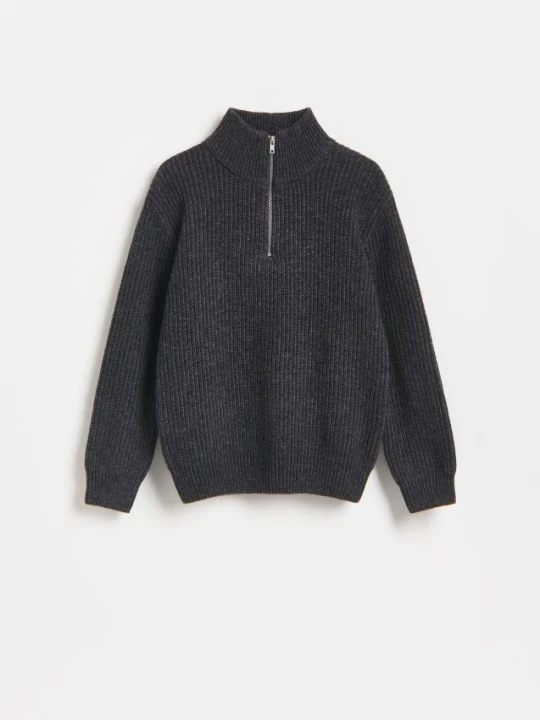 Foto del prodotto Reserved - Maglione a collo alto con lana - grigio scuro