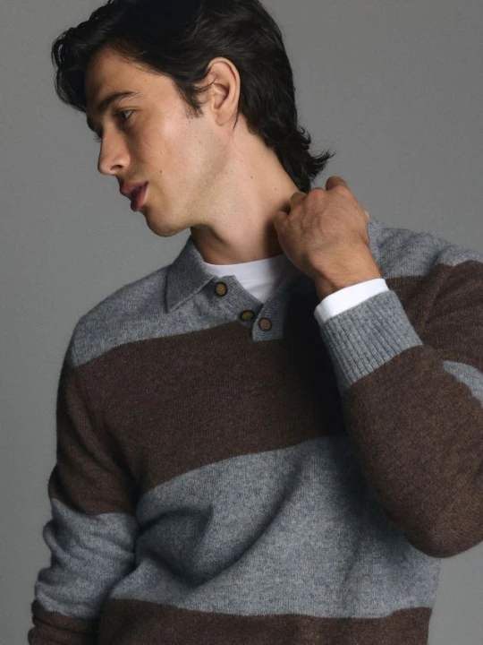 Foto del prodotto Reserved - Maglione a polo in misto lana - multicolore