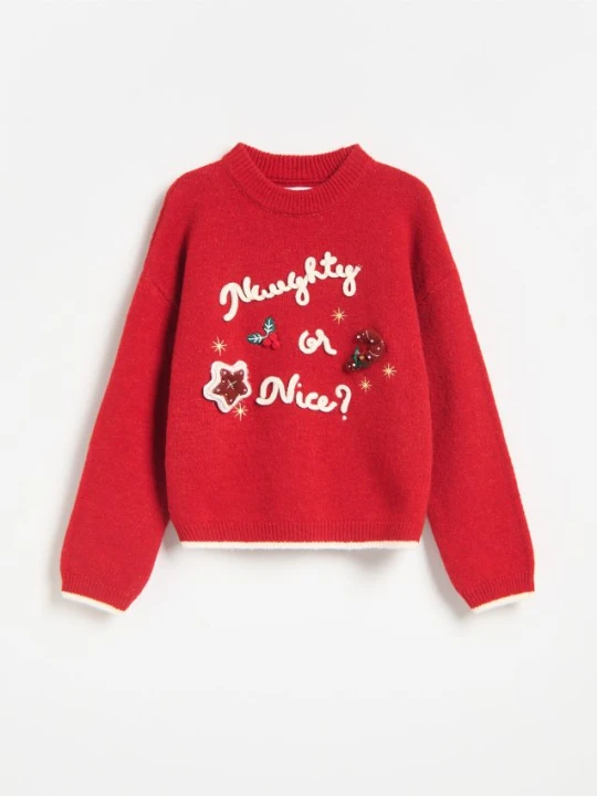 Foto del prodotto Reserved - Maglione con applicazione - rosso