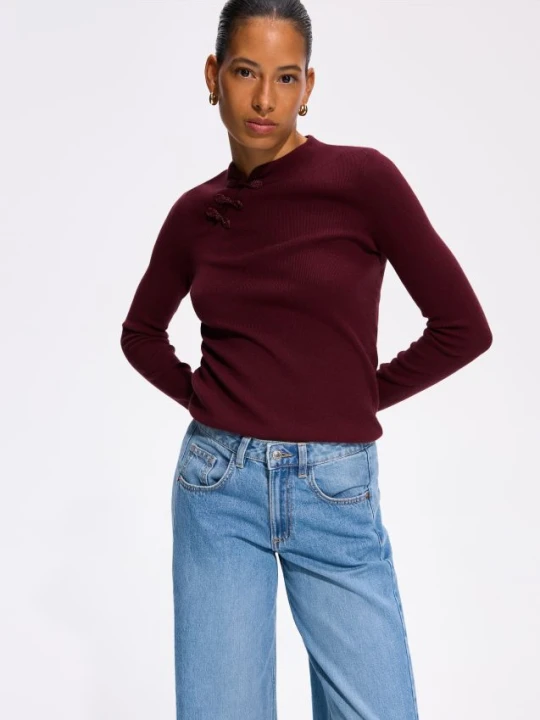 Foto del prodotto Reserved - Maglione con dettaglio decorativo - bordeaux