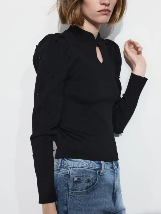Foto del prodotto Reserved - Maglione con maniche decorative - nero