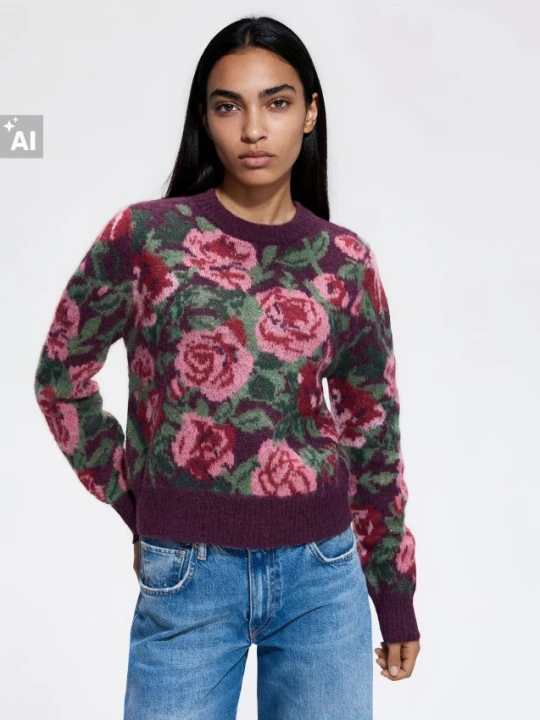 Foto del prodotto Reserved - Maglione con motivo jacquard - bordeaux