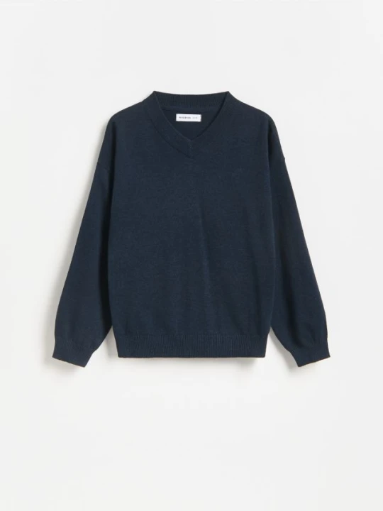 Foto del prodotto Reserved - Maglione con scollo a V - blu scuro