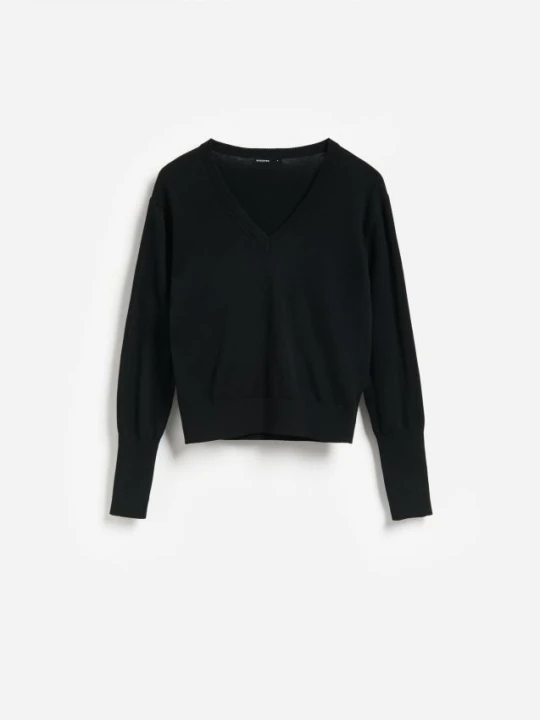 Foto del prodotto Reserved - Maglione con scollo a V - nero